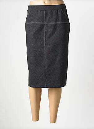 Jupe mi-longue coupe droite gris TELMAIL femme