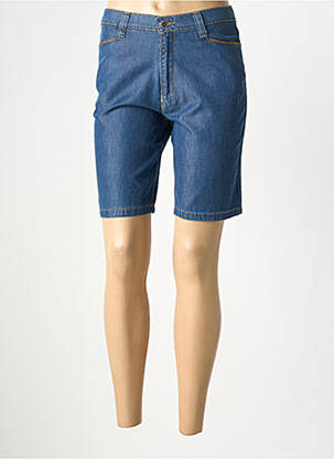 Bermuda coupe droite bleu WALTRON femme