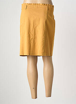 Jupe mi-longue taille haute jaune C'EST BEAU LA VIE femme