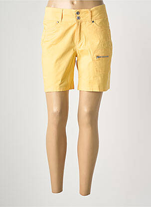 Short fermeture zippée sous rabat boutonné jaune JENSEN femme