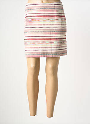 Jupe courte coupe droite beige C'EST BEAU LA VIE femme