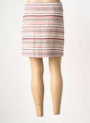 Jupe courte coupe droite beige C'EST BEAU LA VIE femme