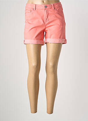 Short fermeture zippée sous rabat boutonné rose C'EST BEAU LA VIE femme
