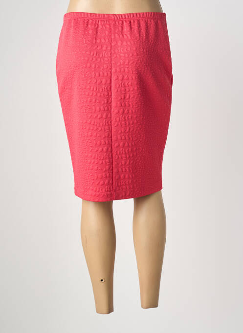 Jupe mi-longue coupe droite rose TELMAIL femme