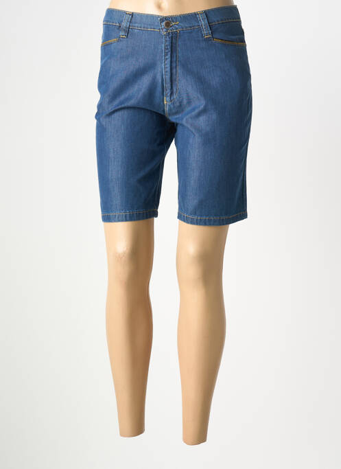 Bermuda coupe droite bleu WALTRON femme