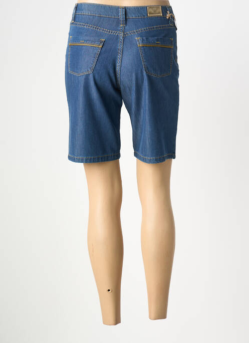 Bermuda coupe droite bleu WALTRON femme