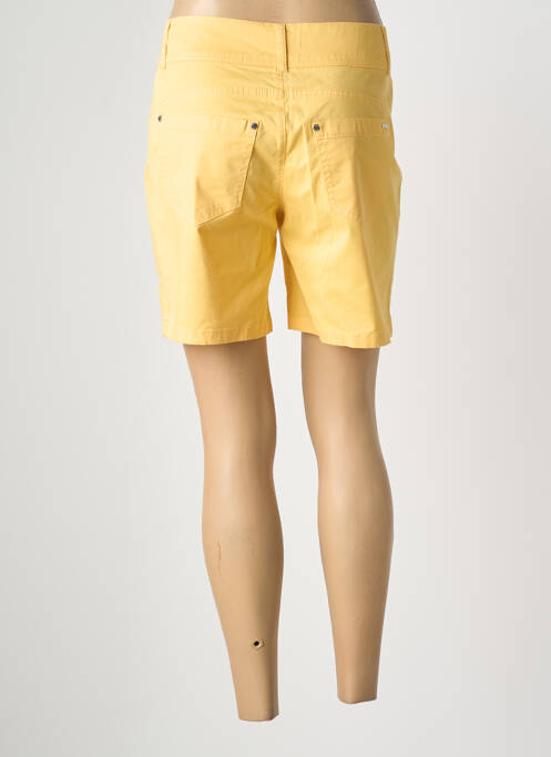 Short fermeture zippée sous rabat boutonné jaune JENSEN femme