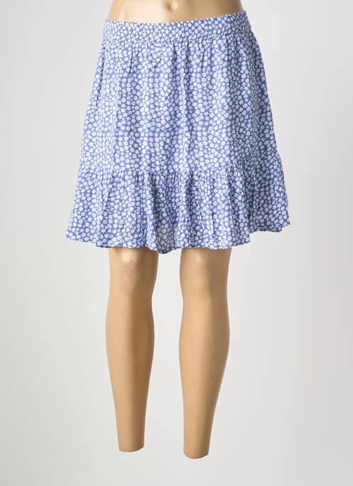 Jupe courte coupe évasée bleu C'EST BEAU LA VIE femme