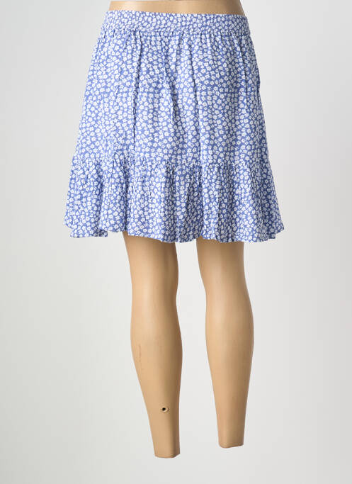 Jupe courte coupe évasée bleu C'EST BEAU LA VIE femme