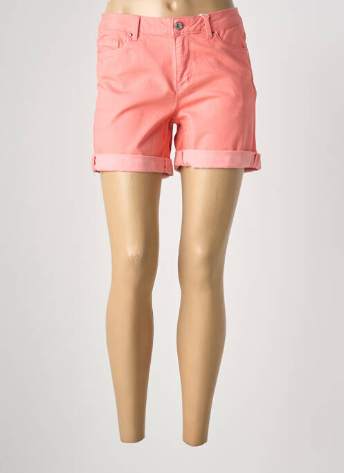 Short fermeture zippée sous rabat boutonné rose C'EST BEAU LA VIE femme