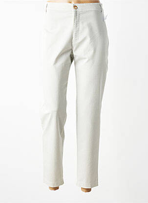 Pantalon 7/8 stretch taille normale blanc WALTRON femme