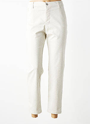 Pantalon 7/8 stretch taille normale beige WALTRON femme