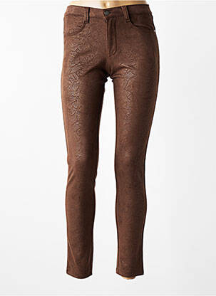 Pantalon slim stretch taille normale marron WALTRON femme