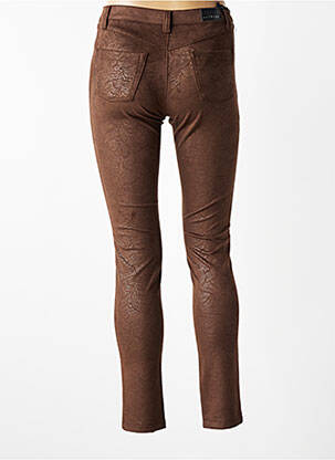 Pantalon slim stretch taille normale marron WALTRON femme