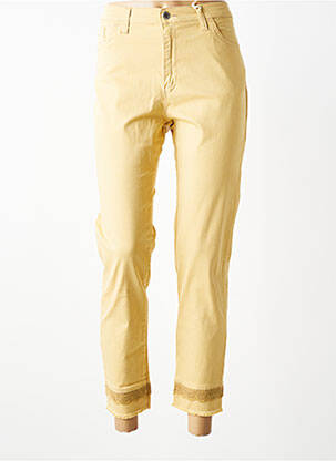 Pantalon 7/8 stretch taille normale beige WALTRON femme