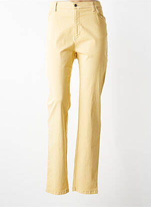 Pantalon droit stretch taille normale jaune WALTRON femme