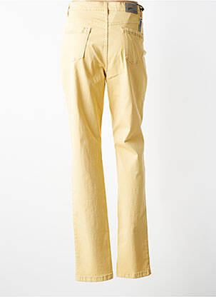 Pantalon droit stretch taille normale jaune WALTRON femme