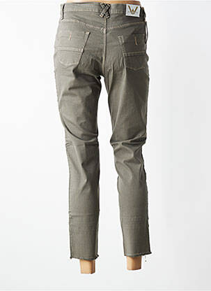 Pantalon 7/8 stretch taille normale vert WALTRON femme