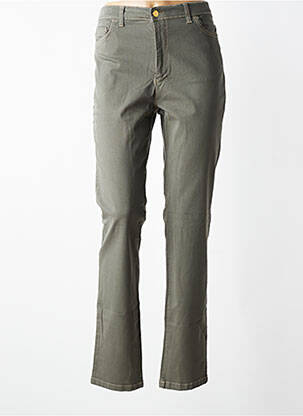 Pantalon droit stretch taille normale vert WALTRON femme