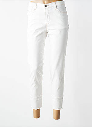 Pantalon 7/8 stretch taille normale blanc WALTRON femme