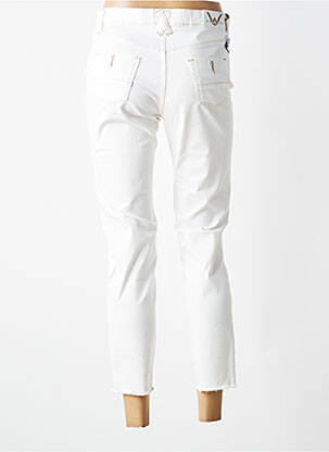 Pantalon 7/8 stretch taille normale blanc WALTRON femme