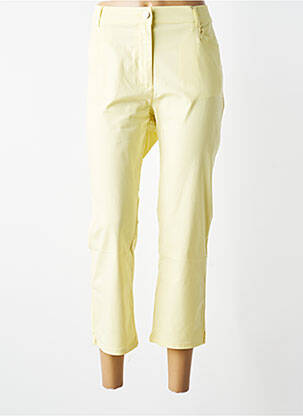 Pantacourt stretch taille normale jaune DIANE LAURY femme