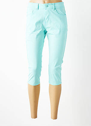 Pantacourt stretch taille normale bleu PLURIELLES femme