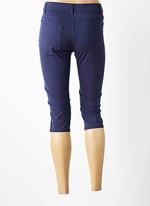 Pantacourt stretch taille normale bleu fonce PLURIELLES femme