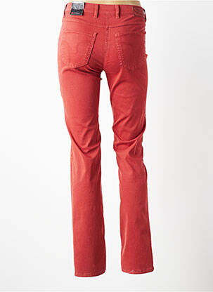 Pantalon slim tissage popeline taille normale orange TONI femme