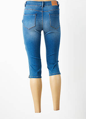 Pantacourt stretch taille normale bleu C'EST BEAU LA VIE femme