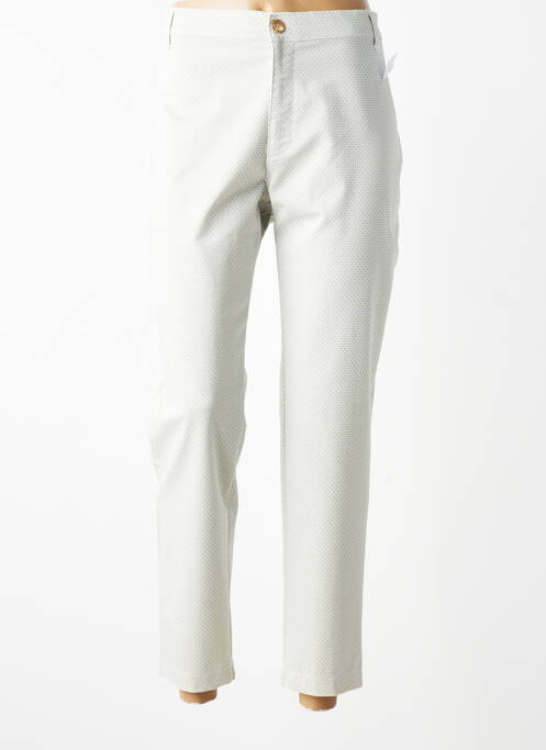 Pantalon 7/8 stretch taille normale blanc WALTRON femme