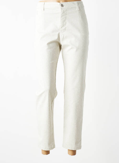 Pantalon 7/8 stretch taille normale beige WALTRON femme