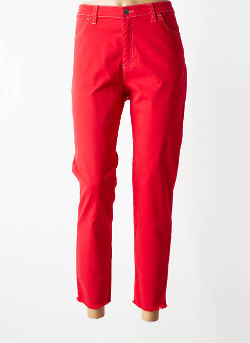 Pantalon 7/8 stretch taille normale rouge WALTRON femme
