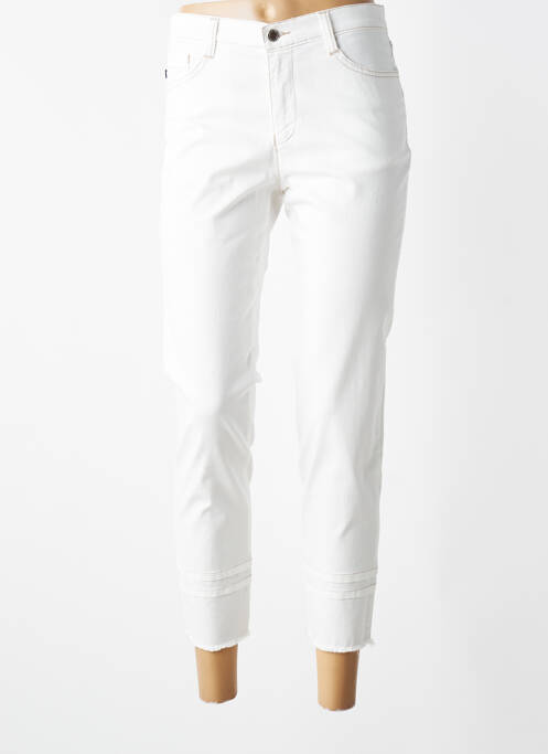 Pantalon 7/8 stretch taille normale blanc WALTRON femme