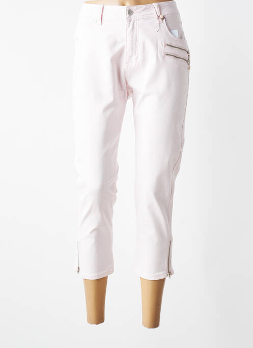 Pantacourt coupe droite taille normale rose IMITZ femme