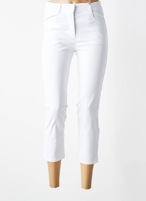 Pantacourt stretch taille normale blanc DIANE LAURY femme