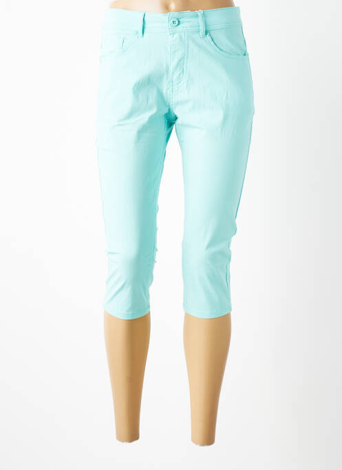 Pantacourt stretch taille normale bleu PLURIELLES femme