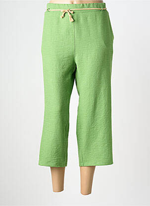 Pantacourt coupe droite taille normale vert LOURDES CASTILLO femme