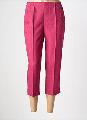 Pantacourt stretch taille normale rose PLURIELLES femme