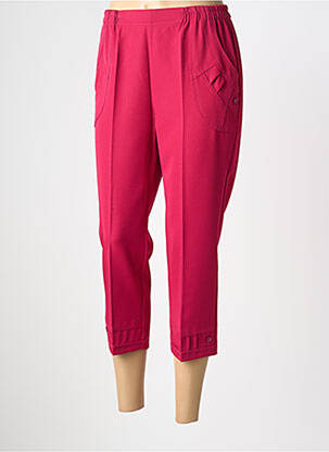 Pantacourt stretch taille normale rose PLURIELLES femme