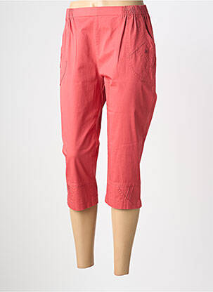 Pantacourt stretch taille normale rose PLURIELLES femme