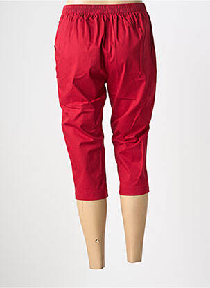 Pantacourt taille élastique taille normale rouge PLURIELLES femme