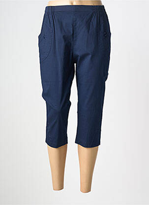 Pantacourt taille élastique taille normale bleu PLURIELLES femme