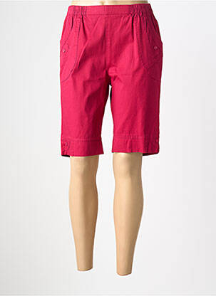 Bermuda taille élastique taille normale rose PLURIELLES femme