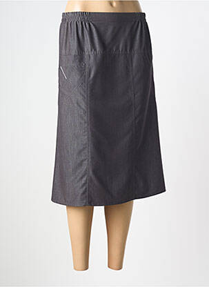 Jupe mi-longue coupe droite gris PLURIELLES femme