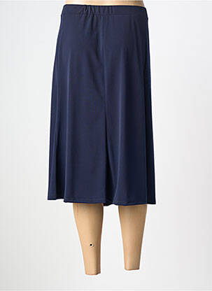 Jupe mi-longue stretch bleu NAYAT femme