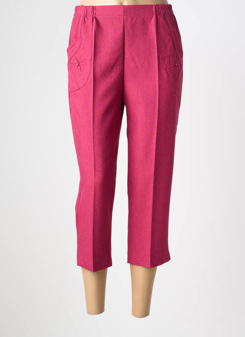 Pantacourt stretch taille normale rose PLURIELLES femme
