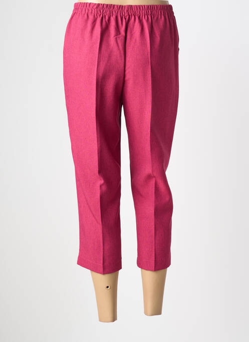 Pantacourt stretch taille normale rose PLURIELLES femme