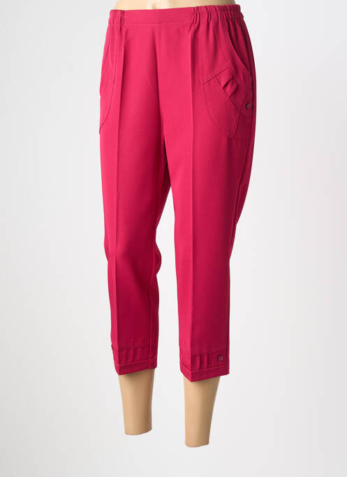 Pantacourt stretch taille normale rose PLURIELLES femme
