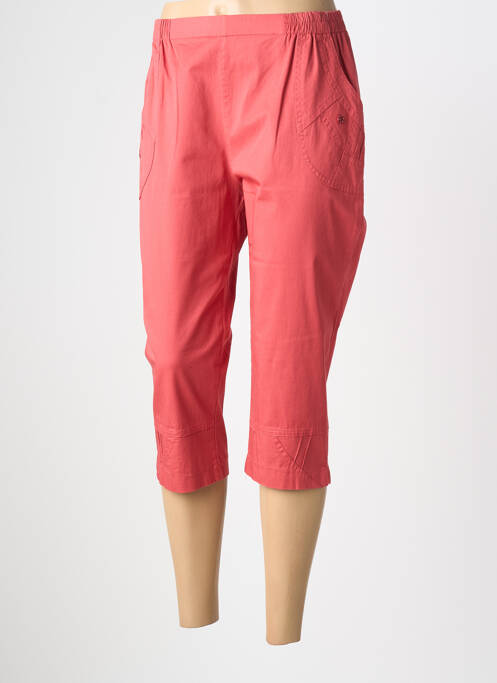 Pantacourt stretch taille normale rose PLURIELLES femme